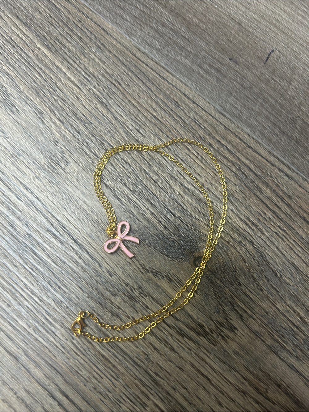 Handmade Gold bow Necklace